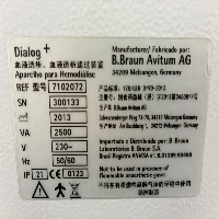 Bbraun Dialog+ Evo - Dialysis image 3